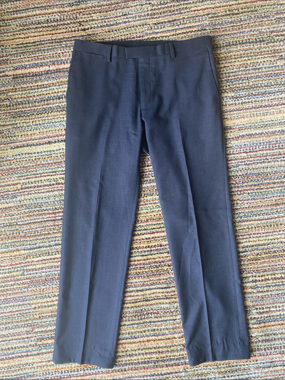Banana Republic Marzotto Navy Modern Slim Fit Dress Pants in Wool 34x30